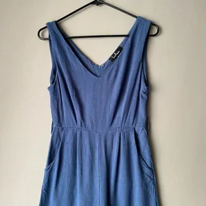 Lulu’s sz XS Sleeveless cotton blue‎ jumpsuit thumbnail 2