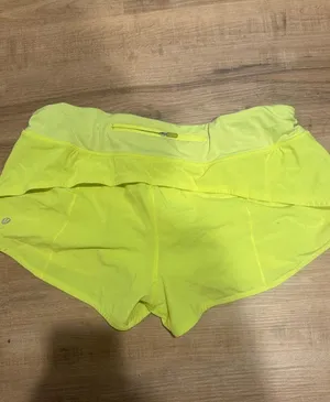 lululemon athletica Neon Yellow Athletic Shorts thumbnail 1