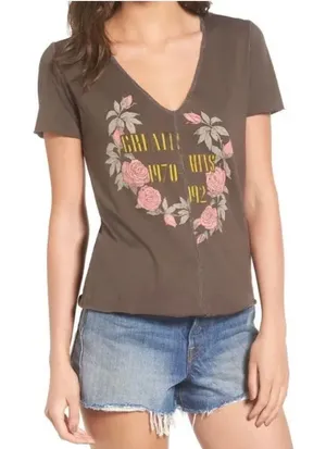 NWOT Project Social T PST Vneck TShirt Indie Sleaze M thumbnail 1