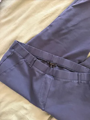 Quince Ultra Stretch Ponte Straight Leg Pants Navy XL Tall Pull-On Career thumbnail 6
