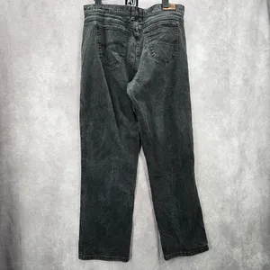 Lee Relaxed Straight Leg Gray Black Denim Pants‎ Jeans 16M thumbnail 2