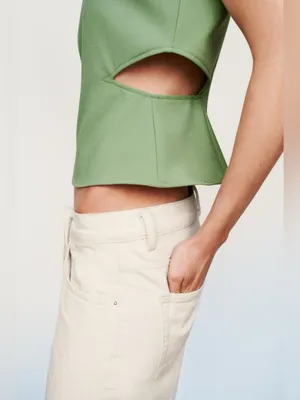 Zara, Crepe Cut-Out Top Size Small thumbnail 5