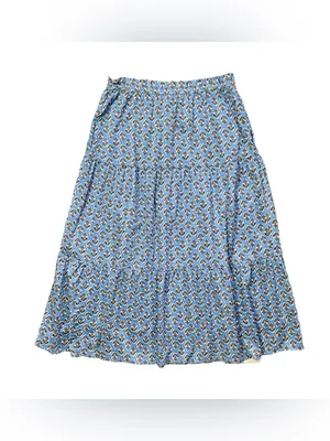 J.Crew Floral Tiered Boho Maxi Skirt Size Large thumbnail 5