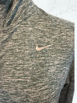 NIKE Dri-FIT Element 1/4 Zip Running Pullover Gorpcore Heather Green Space Dye S thumbnail 13
