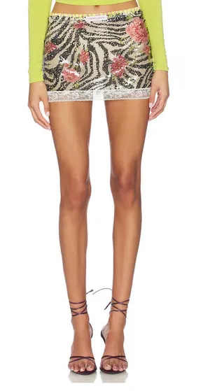 HAND OVER Ralph Skirt in Black & White thumbnail 1