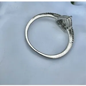 19K GP Heart-Cut CZ Engagement-Style Ring thumbnail 6