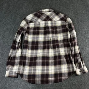 Carhartt Brown Plaid Button Down Flannel Shirt Womens Large Outdoor workwear thumbnail 2