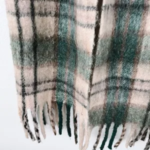 Mango Chunky Wool Plaid Scarf thumbnail 3