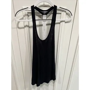Aerie Black Y Back Relaxed Fit Tank Top Size XS Scoop‎ Neck Yoga Athleisure Gym thumbnail 2