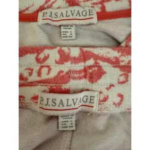 PJ Salvage Loungewear Set Women’s L Pink White Tiger Long Sleeve Shorts Pajamas thumbnail 7