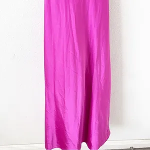 Runaway The Label Magenta Satin Cowl Neck Slip Dress Size 8 thumbnail 4