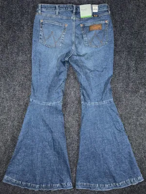 Wrangler Retro NWT High Rise Trumpet Super Flare Bell Bottom Jeans 31x34 Western thumbnail 4