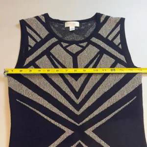 Bisou Bisou Dress M Michele Bohbot Metallic Art Deco Bodycon Mini Holiday Party thumbnail 4