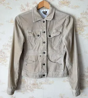 Vintage 90s y2k Forever 21 tan corduroy western yoke fairycore cargo jacket S thumbnail 1