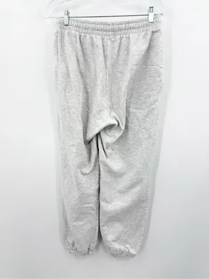 The Bar Women's Light Gray‎ Sweatpants Maroon Logo Size Small thumbnail 4