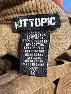 Hot Topic Teddy Bear Corduroy Shortalls Large Cotton Khaki Brown thumbnail 7