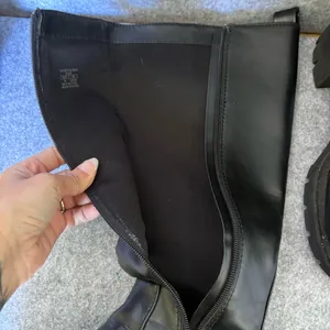 Zara Knee high Boots with a chunky heel and lug soles black size 36 thumbnail 5