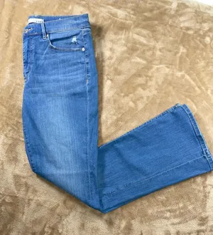 LOFT Medium Blue Flare High waist Denim Jeans thumbnail 1
