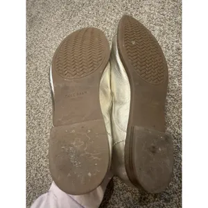 COLE HAAN The Go-to Arden Oxford‎ Shoes Size 10.5B Soft Gold Metallic Leather thumbnail 8