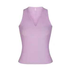 Skims Soft Lounge Split Neck Tank Sugar Plum Size Medium thumbnail 7
