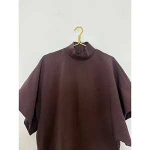 Zara Brown Mock Neck Short-Sleeve Top/Dress Size Medium Tunic Minimalist thumbnail 5