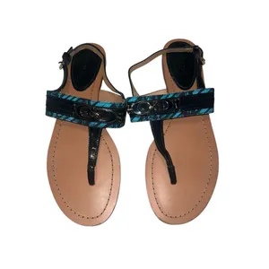 ✨Coach Ladies Sammy Turquoise Blue Zebra Ankle Strap Sz 9 Sandals✨ thumbnail 7