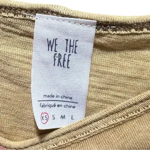 Free People Coraline Cold Shoulder Tee Shirt in Gold Oversized XS‎ thumbnail 8