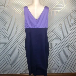 Boden Colorblock Purple Empire Sleeveless Dress‎ thumbnail 7