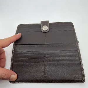 Coach Signature C Slim Brown Coated Canvas Leather Wallet thumbnail 4