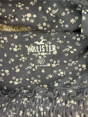Hollister Blue Floral Smocked Crop Cami thumbnail 6