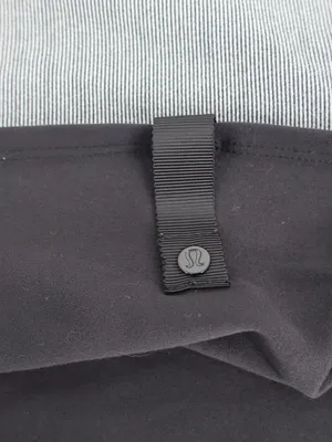 lululemon Vinyasa Scarf Wrap Black Gray Striped Snap Infinity Athleisure OS thumbnail 6