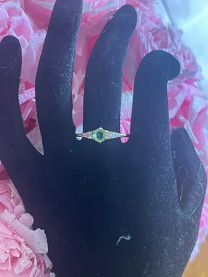 Green sapphire ring thumbnail 6