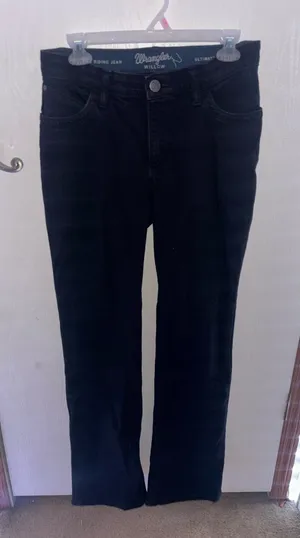 Black Bootcut Wrangler Jeans thumbnail 1