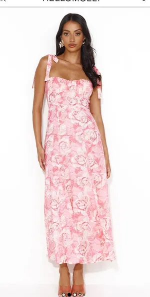 Hello Molly Midi Pink Dress thumbnail 2