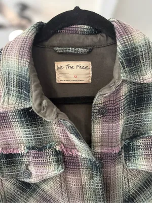 Free People | We The Free Anneli 100% cotton Plaid Shirt Jacket thumbnail 7
