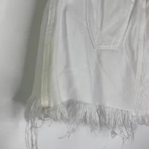 Sanctuary‎ White Denim Frayed Zipper Detail Mini Jean Skirt Womens Size 24 thumbnail 5
