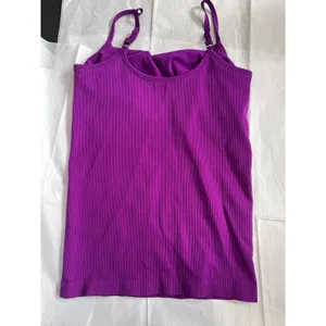 Spanx Ribbed Camisole Purple Seamless Tank Top Adjustable Straps Small Medium thumbnail 2