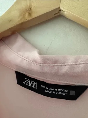 Zara‎ Pink Fringe Long Sleeve Button Down Top thumbnail 5