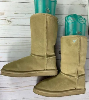 American Eagle Outfitters AE Suede Faux Fur Lined Boots Tan Size 6 US / 36 EUR * thumbnail 8