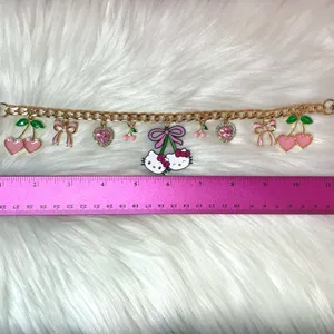 New Hello Kitty & Cherry Coquette Charm Chain for Purse/Bag thumbnail 6