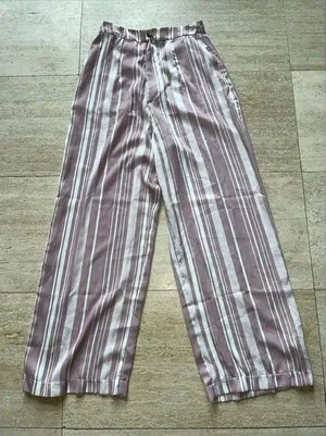 Show Me Your Mumu Serafina Pants Women S Pink Paradise Stripe Wide Leg‎ thumbnail 1