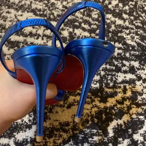 Christian Louboutin blue O Marlyn Heel size 37.5 thumbnail 6