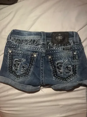 Miss Me Jean Shorts Blue Low-Rise Denim 25 thumbnail 3
