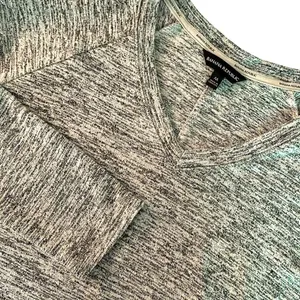 Banana Republic Tunic Top Womens M Grey‎ V-Neck Raglan Sleeve Loungewear Cozy thumbnail 2