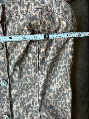 Jessica Simpson Leopard-Print Button-Front Mini Dress in Brown thumbnail 6