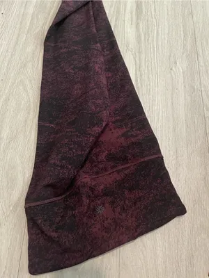 Athleta Maroon & Black High-Rise Performance Leggings thumbnail 2