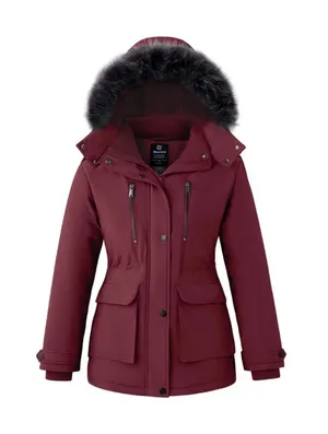 Wantdo Women's Quilted Winter Coat Red Size 2X thumbnail 1