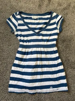Y2K Aeropostale Striped Babydoll Top thumbnail 1