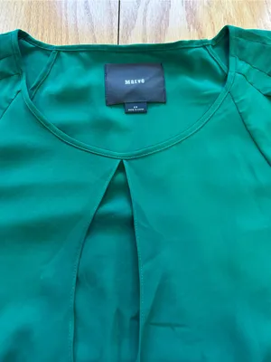 Anthropologie Maeve Valparaiso Green Tie Front Chiffon Dress Size 2P‎ Petite thumbnail 6