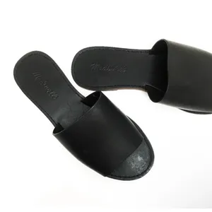Madewell Boardwalk Post Slide Sandal Leather Black 10 thumbnail 2